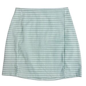 Brandy Melville Green Plaid Mini Skirt One Size Preppy